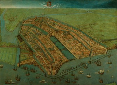 Vista aérea de Ámsterdam de Cornelis Anthonisz.